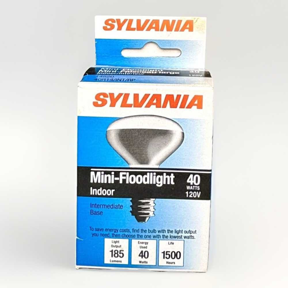Sylvania 40 Watts 120V Mini-Faisceau Large Indoor Reflector Lamp E17 New
